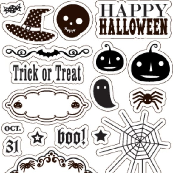 Making Memories TOIL & TROUBLE (Halloween) Clear Stamp Set 22-pc - Picture 3 of 4